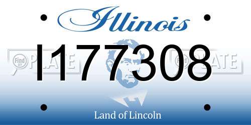 I177308 Illinois License Plate