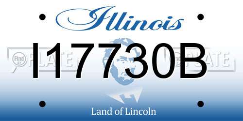 I17730B Illinois License Plate