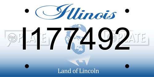 I177492 Illinois License Plate
