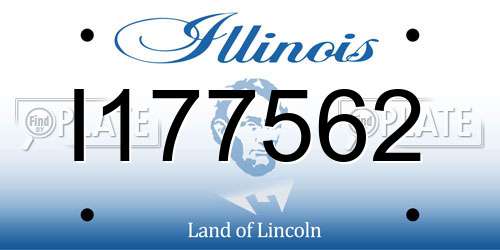 I177562 Illinois License Plate