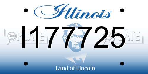 I177725 Illinois License Plate
