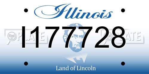 I177728 Illinois License Plate