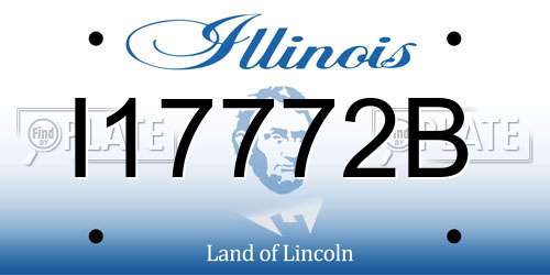 I17772B Illinois License Plate