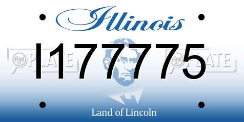 I177775 Illinois License Plate
