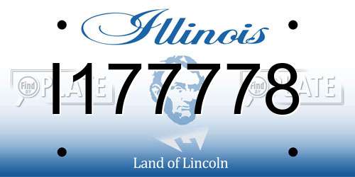 I177778 Illinois License Plate