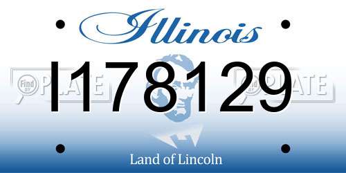 I178129 Illinois License Plate