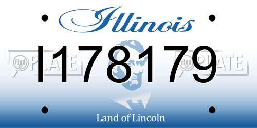 I178179 Illinois License Plate
