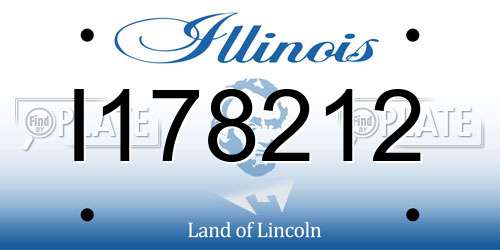 I178212 Illinois License Plate