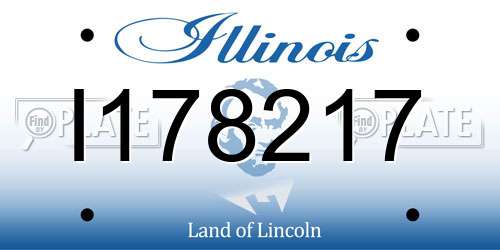 I178217 Illinois License Plate