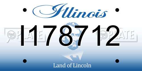 I178712 Illinois License Plate