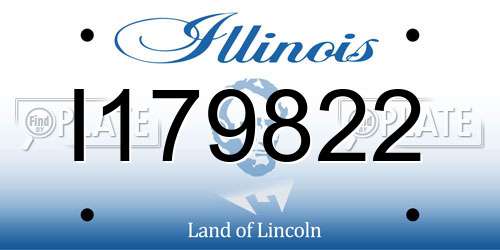 I179822 Illinois License Plate
