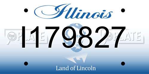 I179827 Illinois License Plate