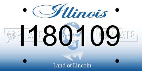 I180109 Illinois License Plate