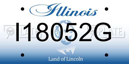 I18052G Illinois License Plate