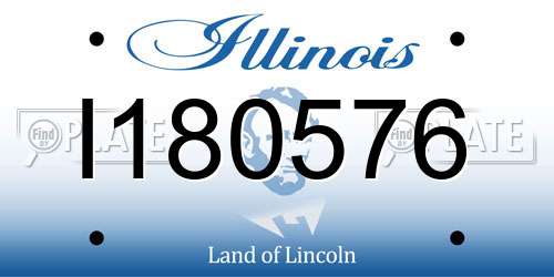 I180576 Illinois License Plate