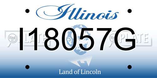 I18057G Illinois License Plate