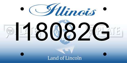 I18082G Illinois License Plate