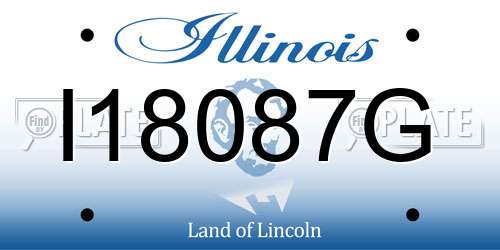 I18087G Illinois License Plate