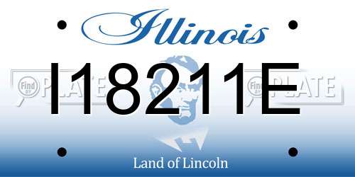 I18211E Illinois License Plate