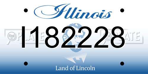 I182228 Illinois License Plate