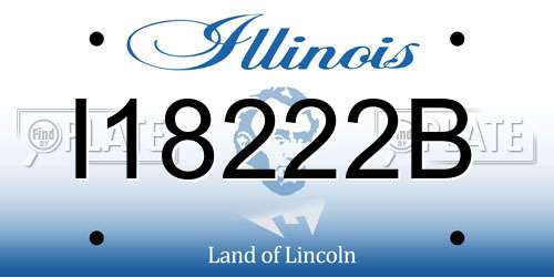 I18222B Illinois License Plate