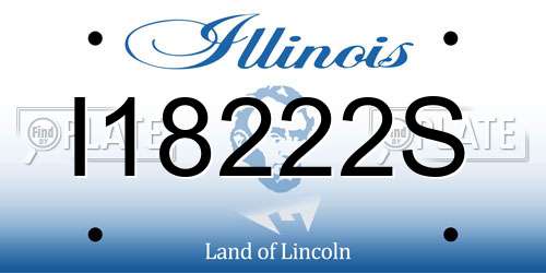 I18222S Illinois License Plate