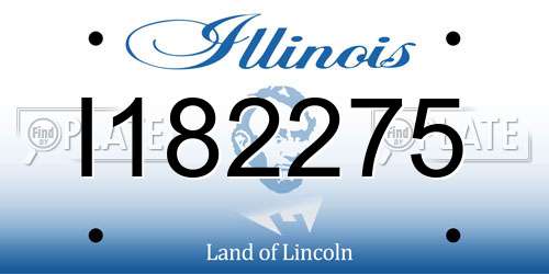 I182275 Illinois License Plate