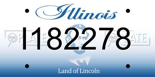 I182278 Illinois License Plate