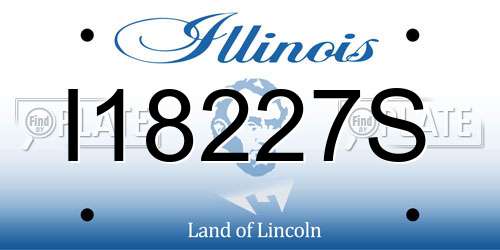 I18227S Illinois License Plate