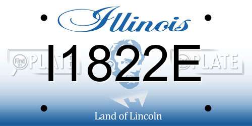 I1822E Illinois License Plate