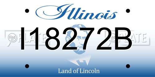 I18272B Illinois License Plate