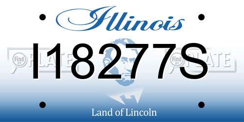 I18277S Illinois License Plate