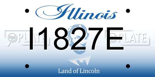 I1827E Illinois License Plate