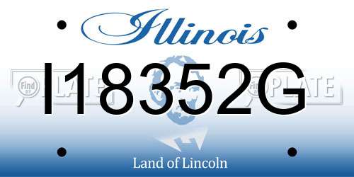I18352G Illinois License Plate