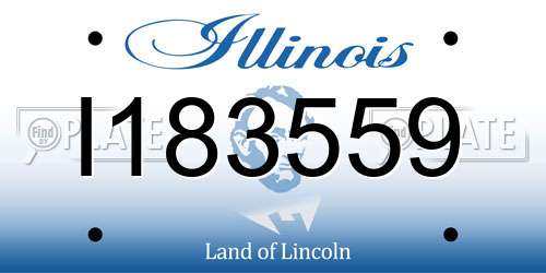 I183559 Illinois License Plate