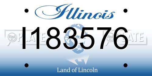 I183576 Illinois License Plate