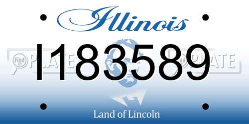 I183589 Illinois License Plate