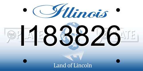 I183826 Illinois License Plate