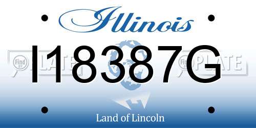 I18387G Illinois License Plate