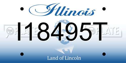 I18495T Illinois License Plate