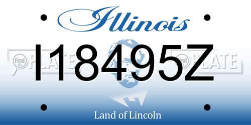 I18495Z Illinois License Plate