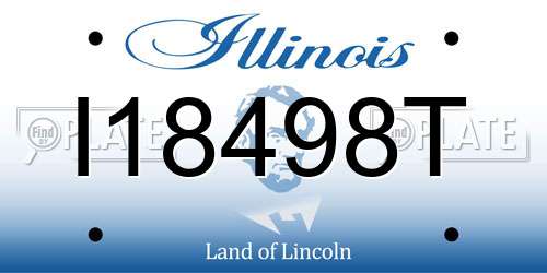 I18498T Illinois License Plate