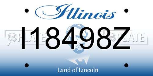 I18498Z Illinois License Plate
