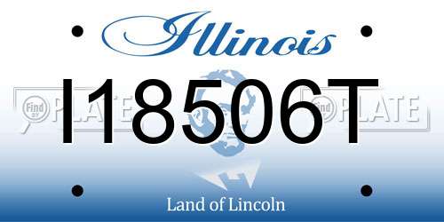 I18506T Illinois License Plate