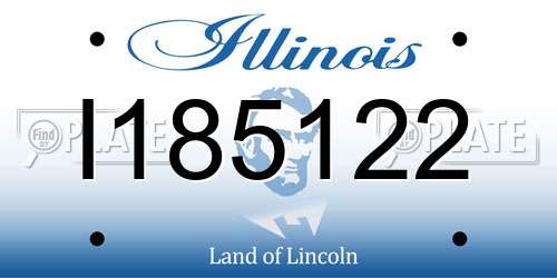 I185122 Illinois License Plate