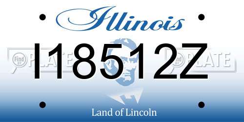 I18512Z Illinois License Plate