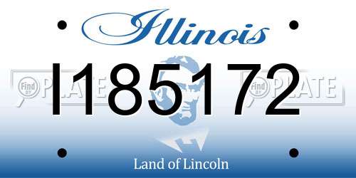 I185172 Illinois License Plate