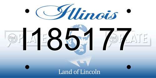 I185177 Illinois License Plate