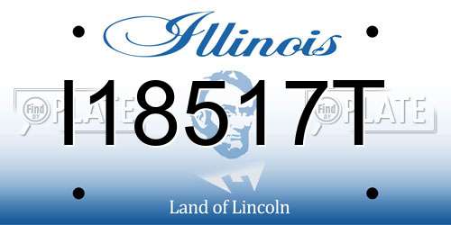 I18517T Illinois License Plate