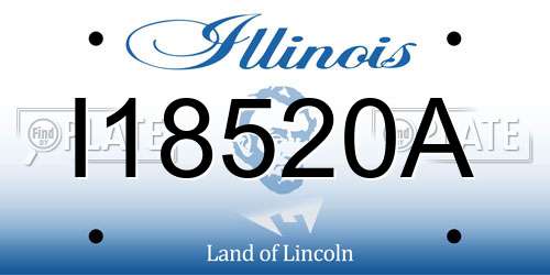 I18520A Illinois License Plate